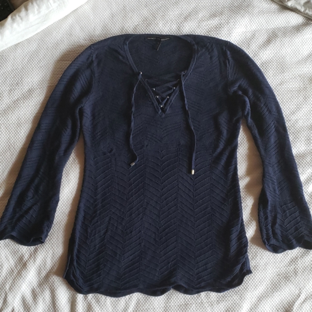White House Black Market Navy Sweater